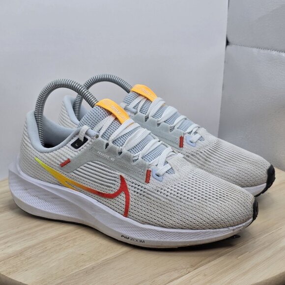 Nike Air Zoom Pegasus 40 White Laser Orange Womens Running Shoes Size 7 - Picture 5 of 9